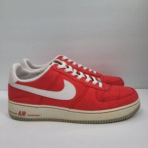 Nike Air Force 1 2013 Men's Red & White Sneakers 488298-610 US Size 10.5